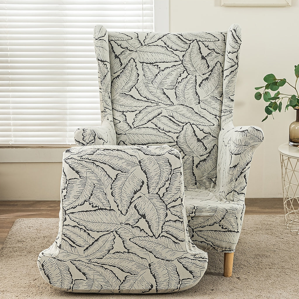 Housse de fauteuil extensible en jacquard, vue de dos