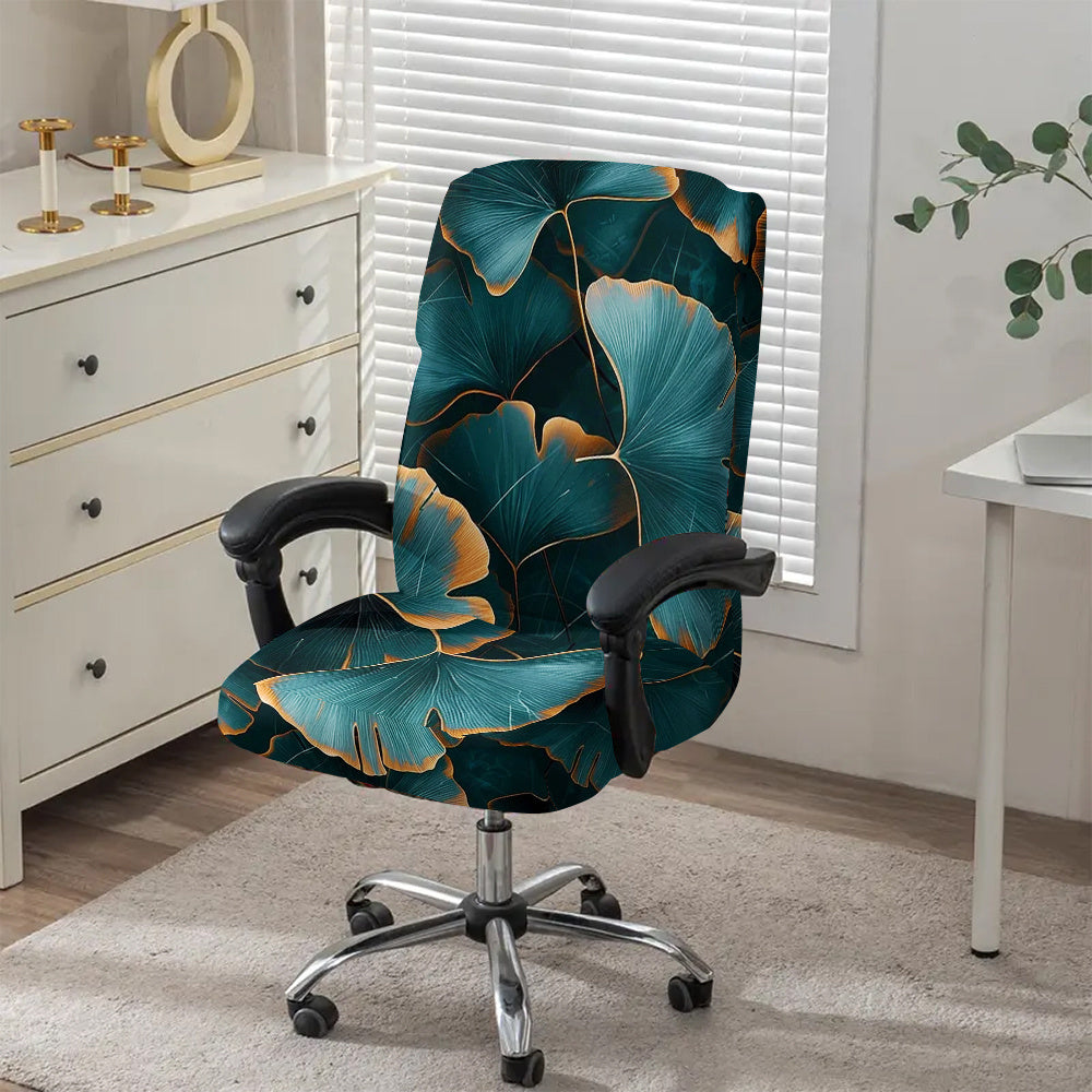 Housse de chaise extensible en fibre de lait à fermeture éclair au rendu Image