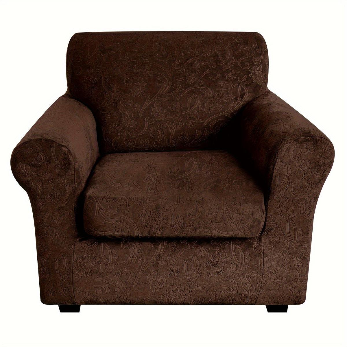 Housse de canapé extensible en polaire jacquard antidérapante à housses — détail de la matière : polaire Image