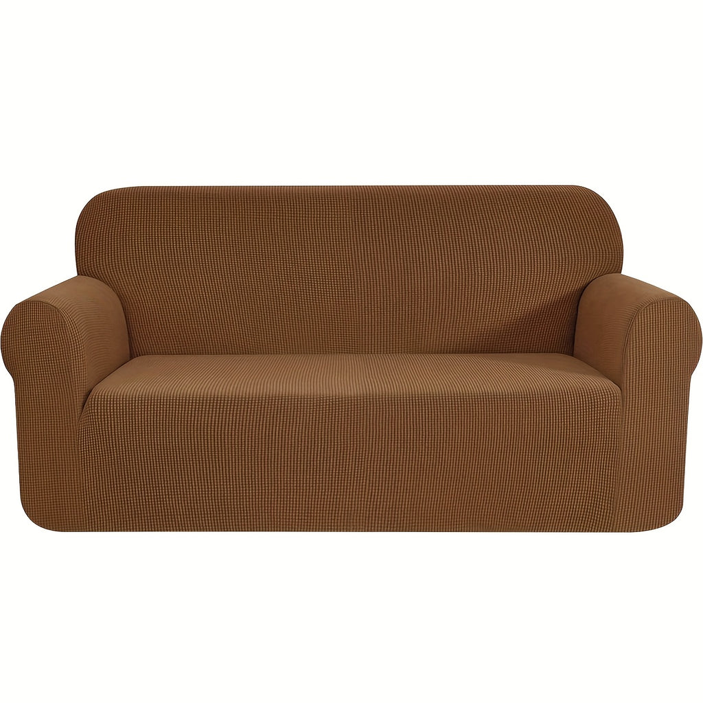Housse de canapé épaisse extensible en polaire jacquard, housse posée