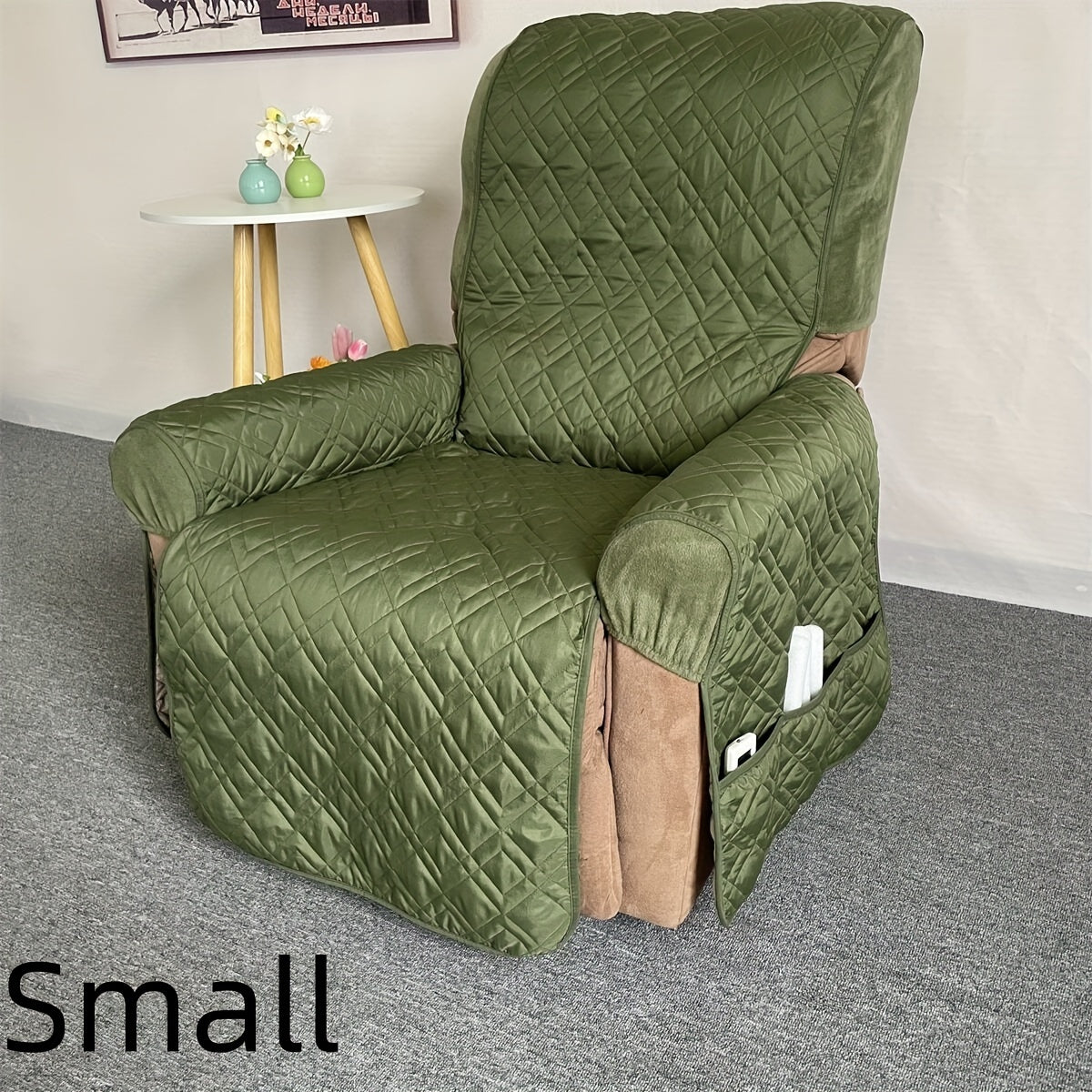 Housse de fauteuil matelassée antidérapante pour fauteuil, mise en situation
