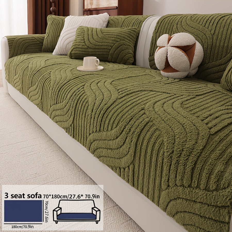 Housse de coussin épaisse en velours matelassée antidérapante d'esprit bohème, housse posée