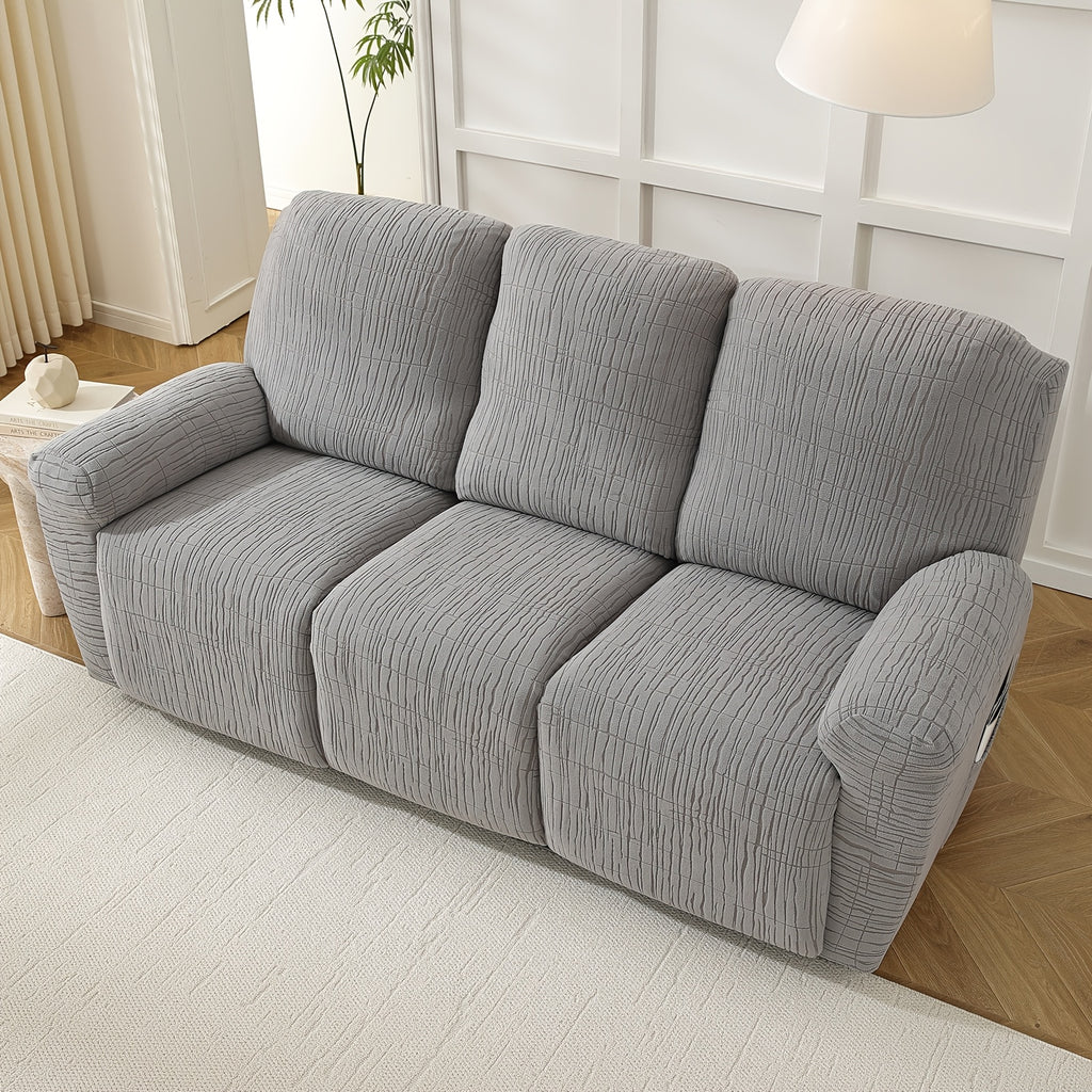 Housse de canapé extensible en polaire jacquard antidérapante à housses, tissu de 180 à 200 g/m²