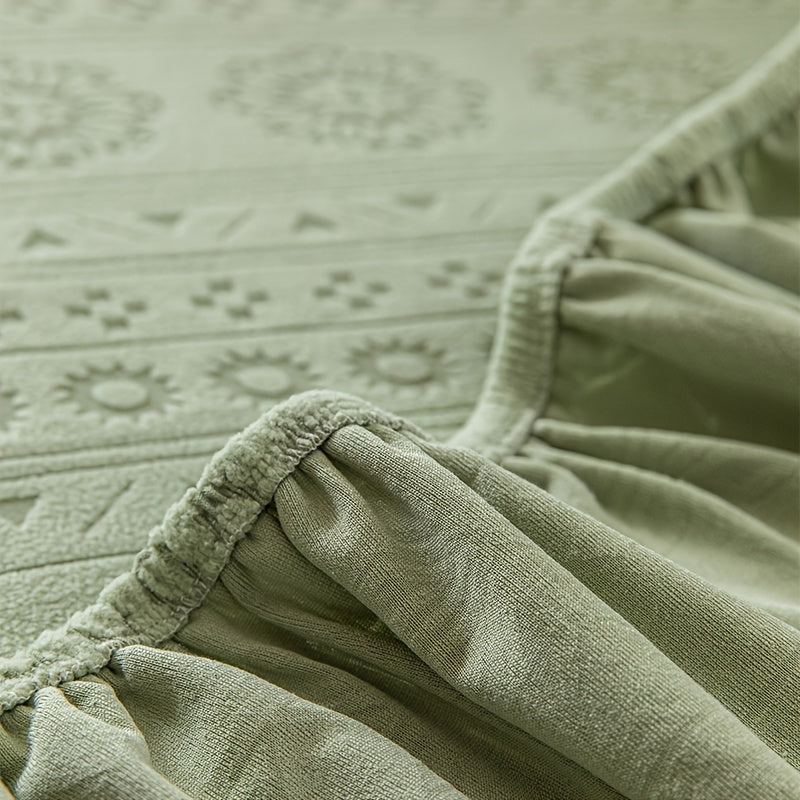 Housse de canapé en polyester pour canapé d'angle, gros plan sur le tissu
