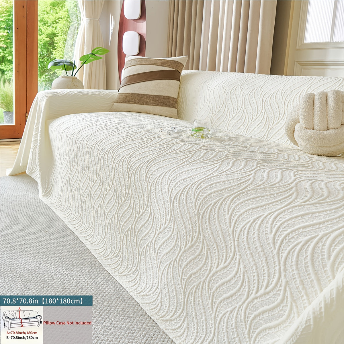 Housse de coussin épaisse en polyester — détail de la matière : polyester Image