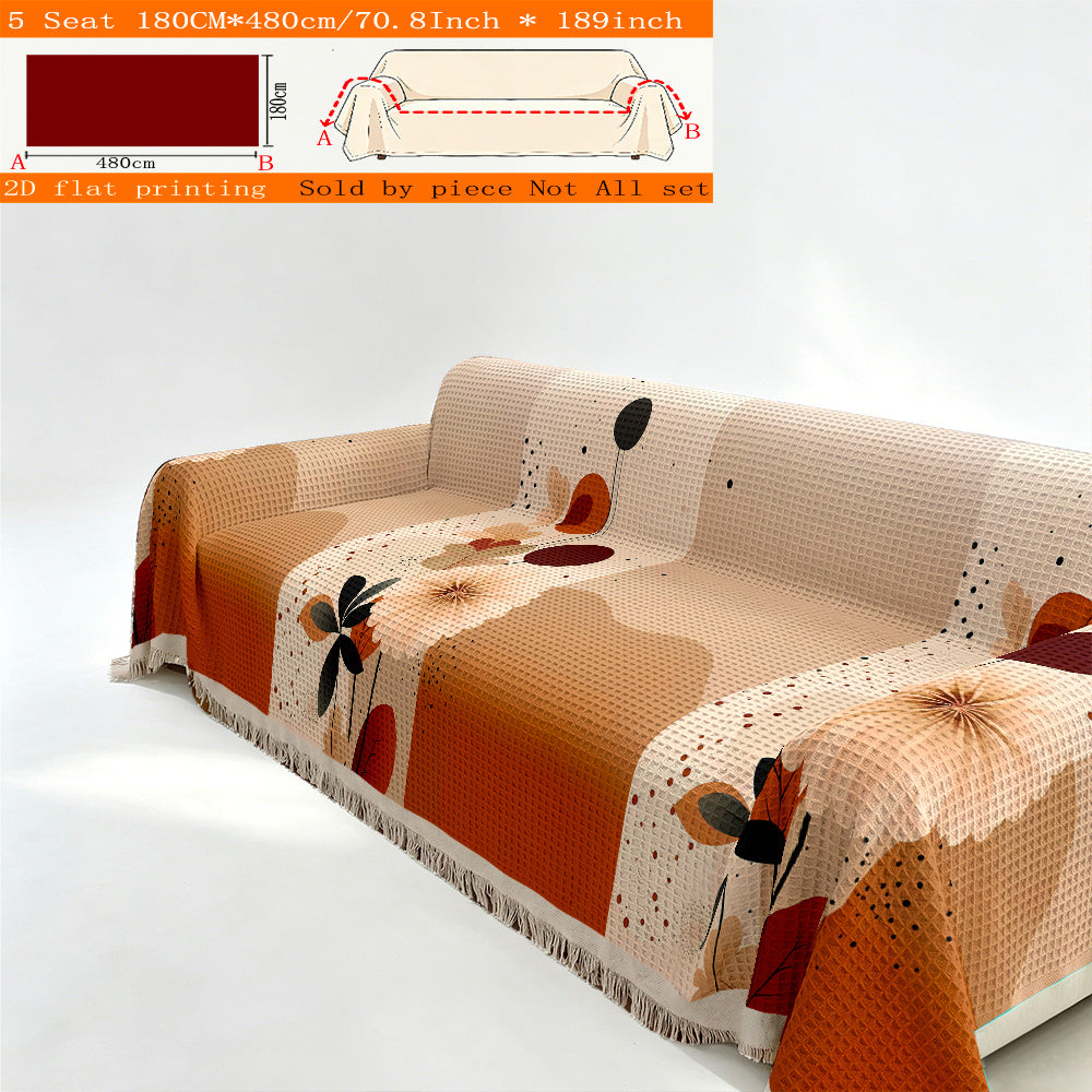 Housse de coussin épaisse en polyester imprimée à motif fleuri, housse posée