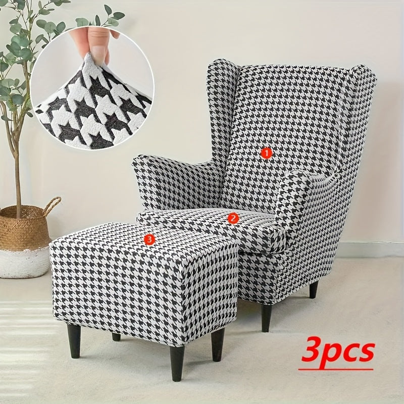 Housse de canapé extensible en polaire jacquard à housses séparées
