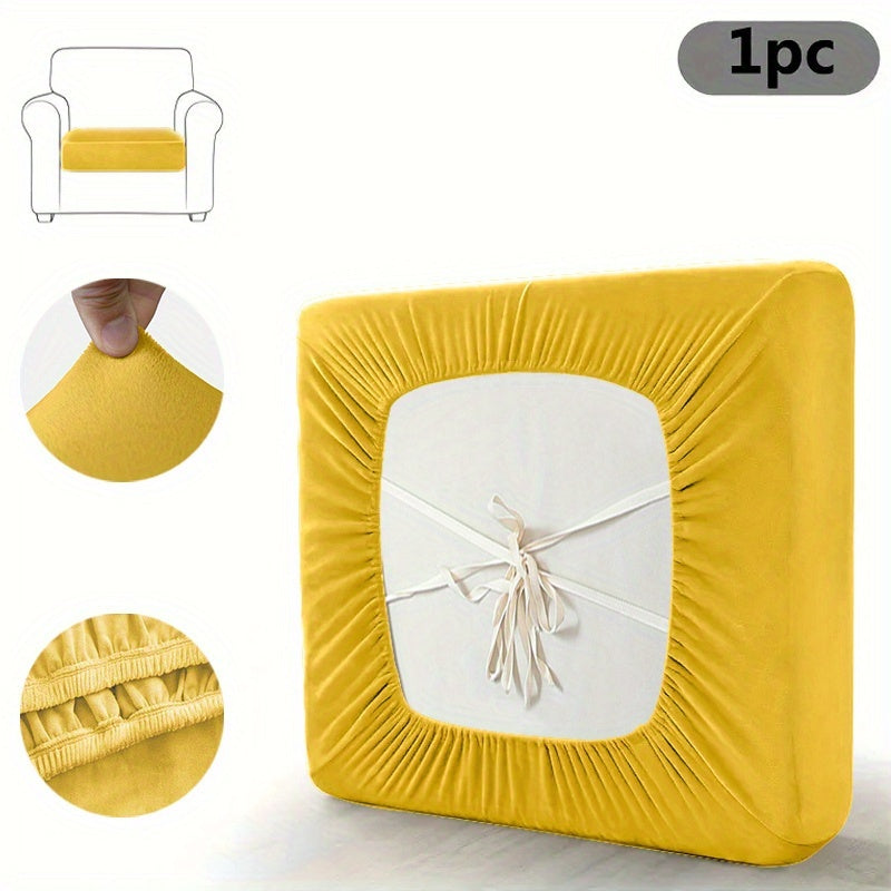 Housse de coussin épaisse extensible en velours, visuel produit