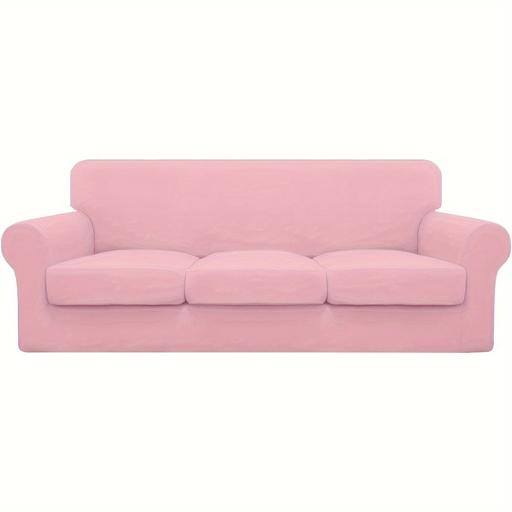 Housse de canapé extensible en fibre de lait, vue de dos