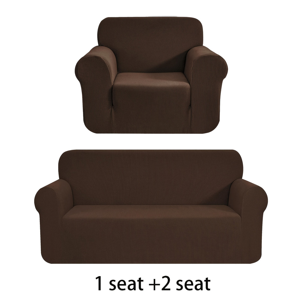 Housse de canapé extensible en polaire jacquard anti-griffes, housse posée