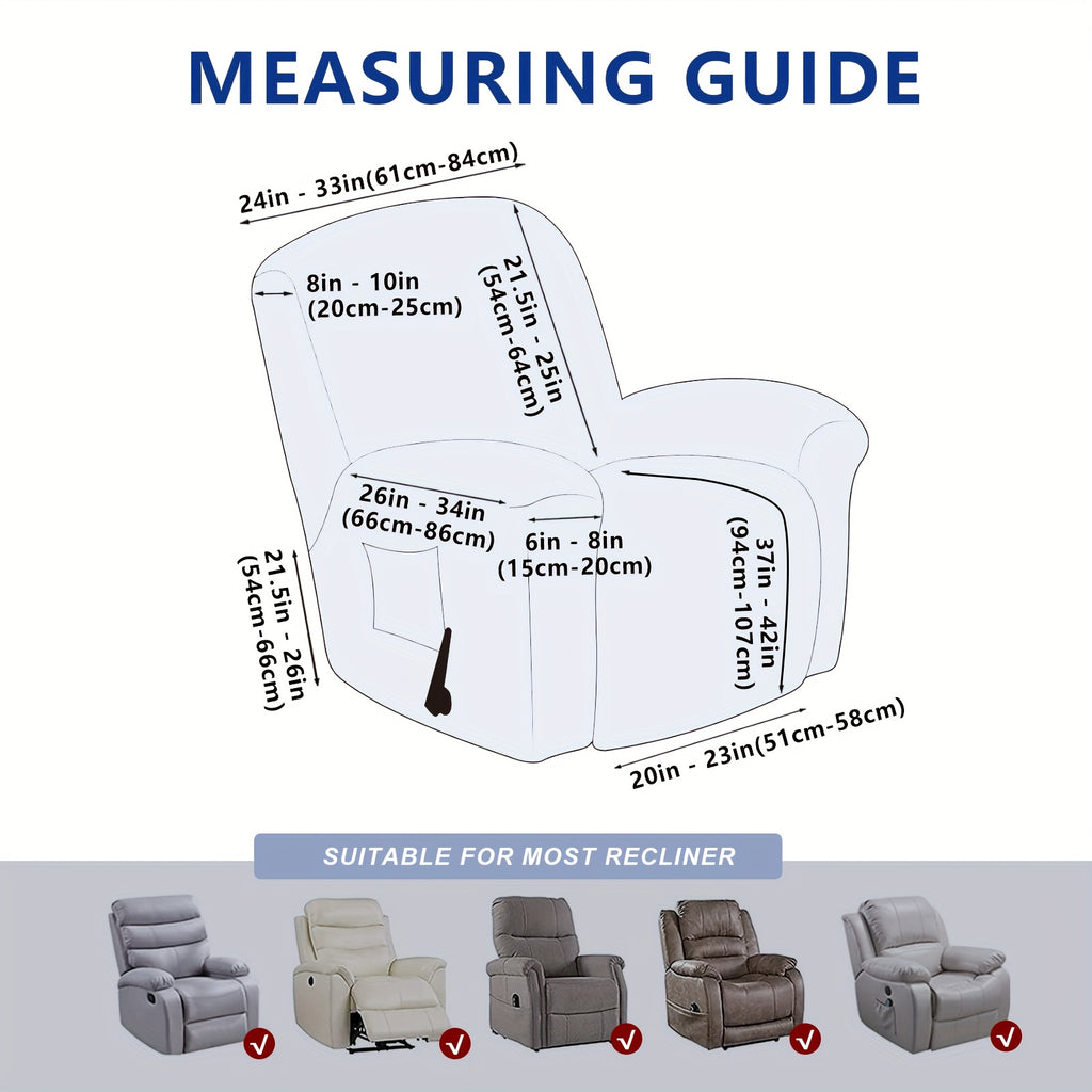 Housse de fauteuil épaisse extensible en velours