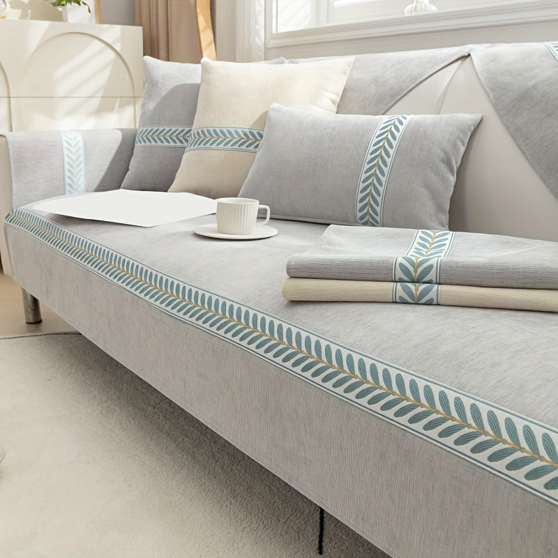 Housse de coussin en chenille antidérapante à housses séparées Image