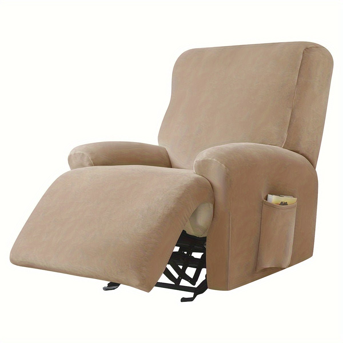 Housse de canapé extensible en velours à housses séparées pour fauteuil, compatible fauteuil Image
