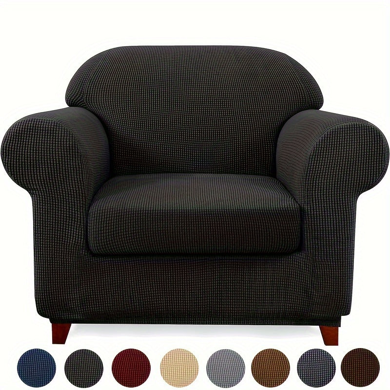 Housse de canapé épaisse extensible en polaire jacquard antidérapante