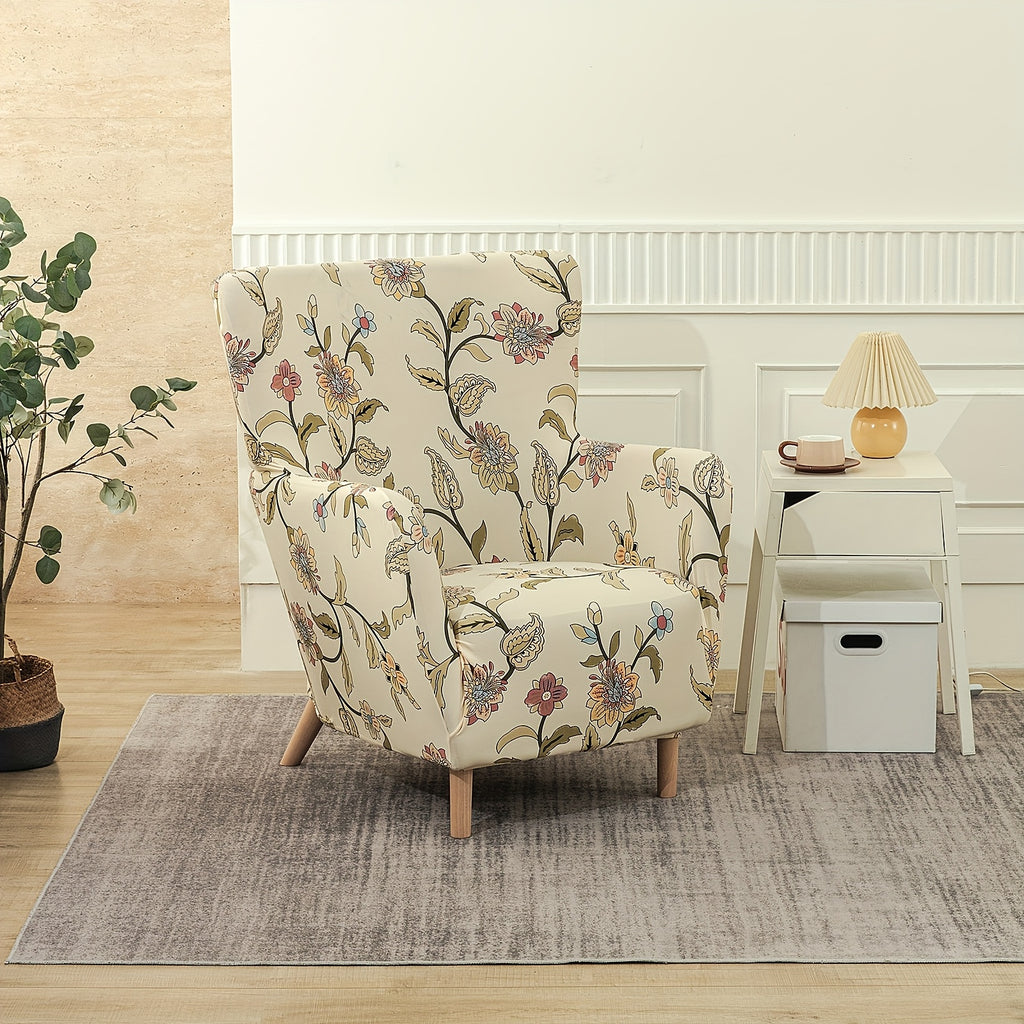 Housse de canapé extensible en fibre de lait d'esprit vintage, détail de la finition
