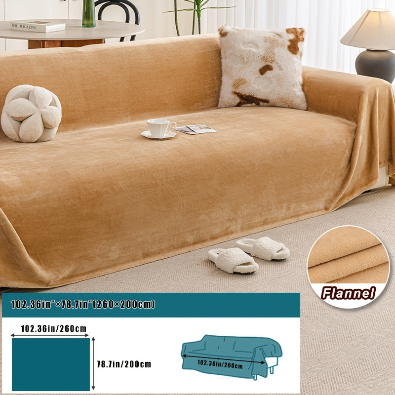 Housse de canapé épaisse en polyester antidérapante d'esprit vintage, gros plan sur le tissu