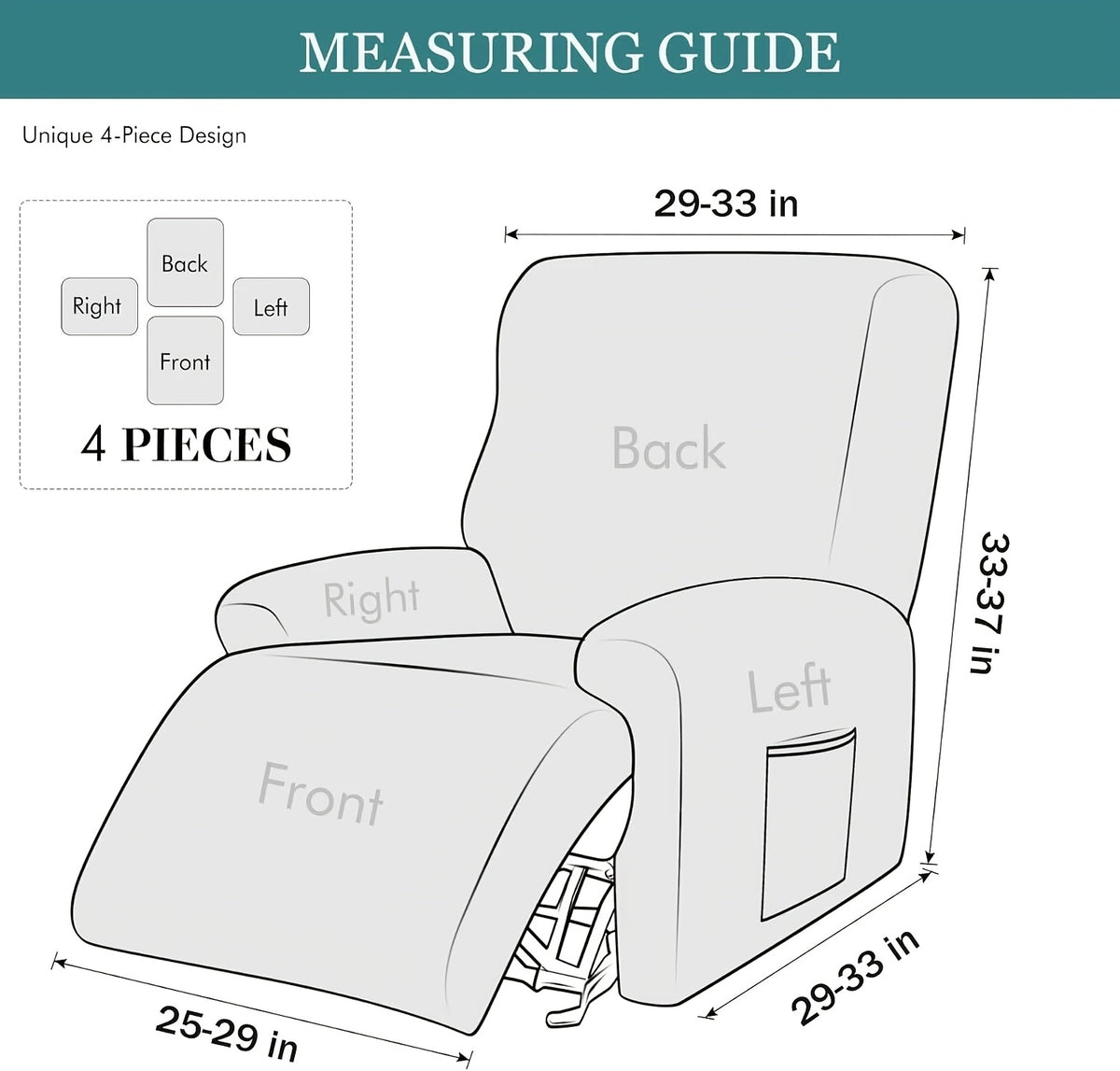 Housse de canapé épaisse en polyester pour fauteuil — détail de la matière : polyester