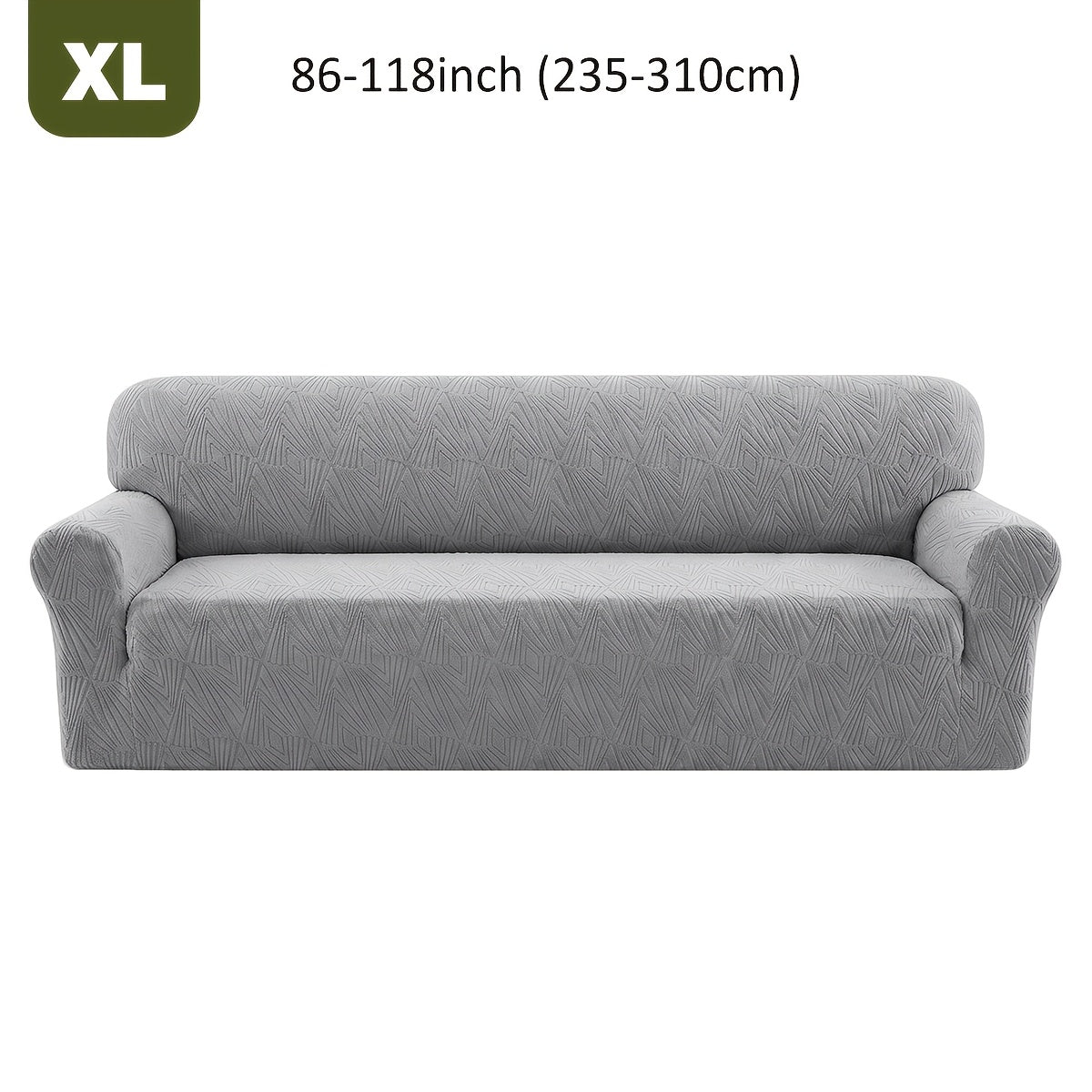 Housse de canapé extensible en polaire jacquard, détail de la finition