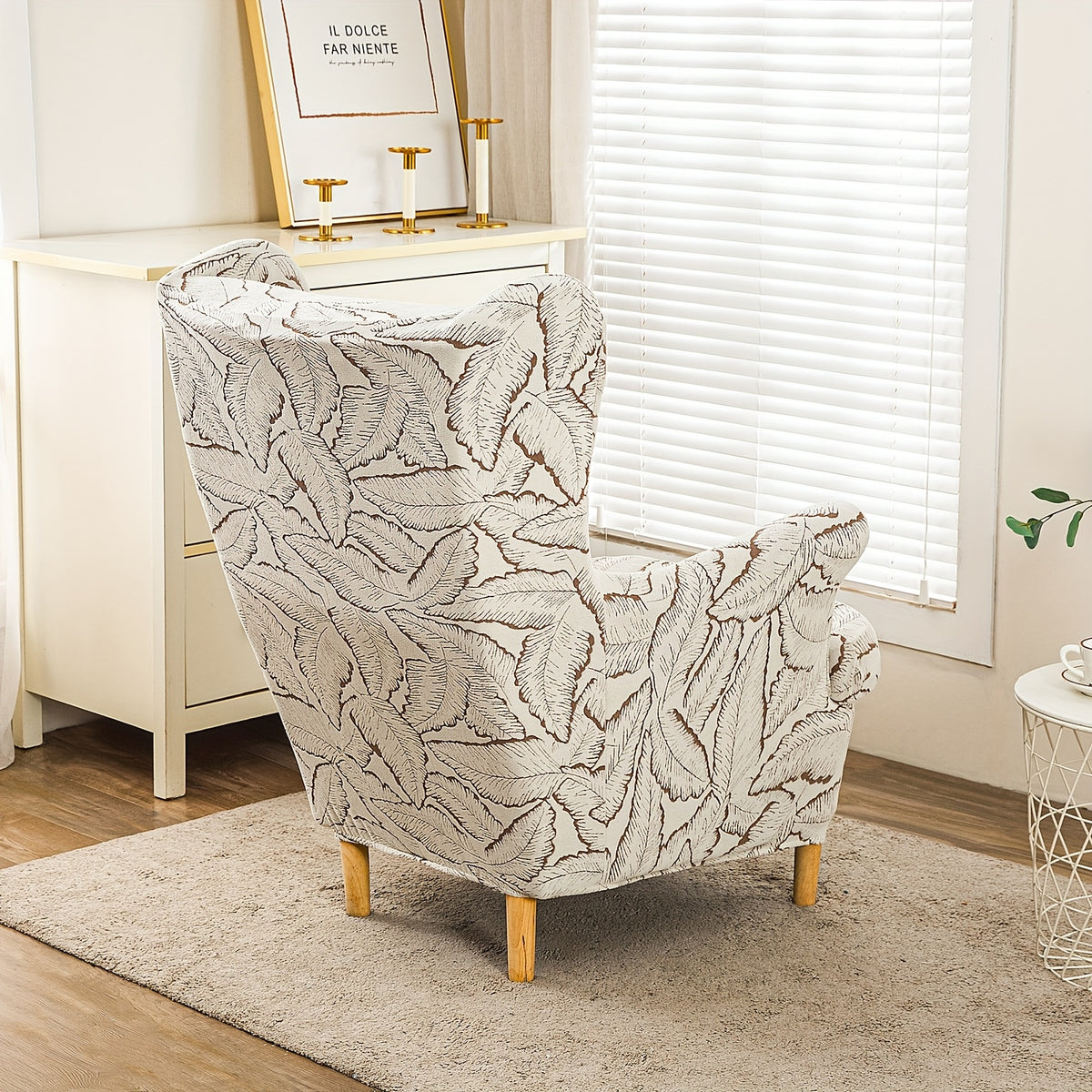 Housse de fauteuil extensible en jacquard, vue d'ensemble