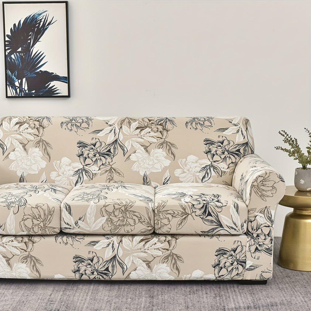 Housse de canapé extensible en polyester délavée, visuel produit