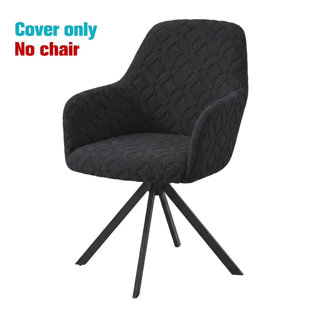 Housse de fauteuil extensible en polaire jacquard, mise en situation
