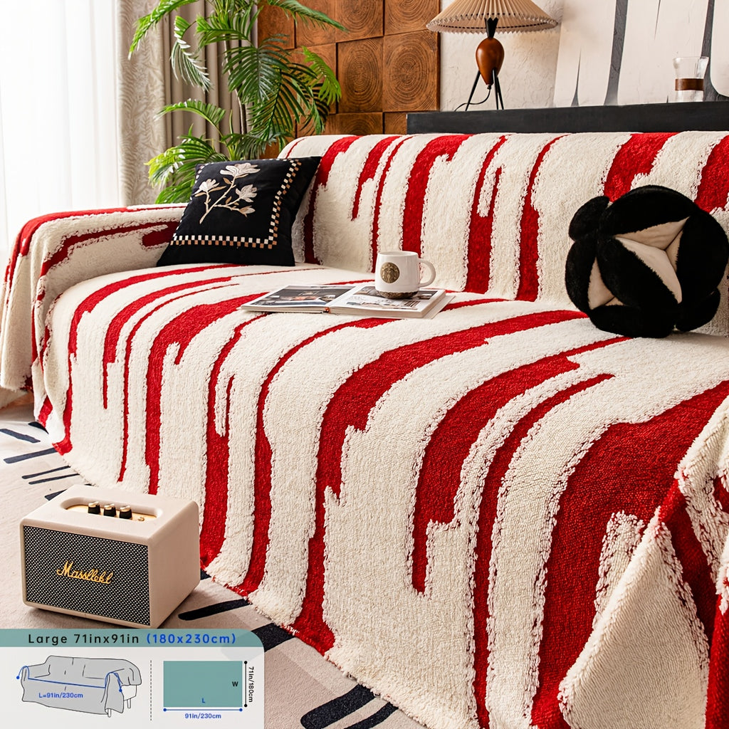 Housse de coussin en velours jacquard antidérapante, compatible fauteuil, canapé deux places, canapé trois places