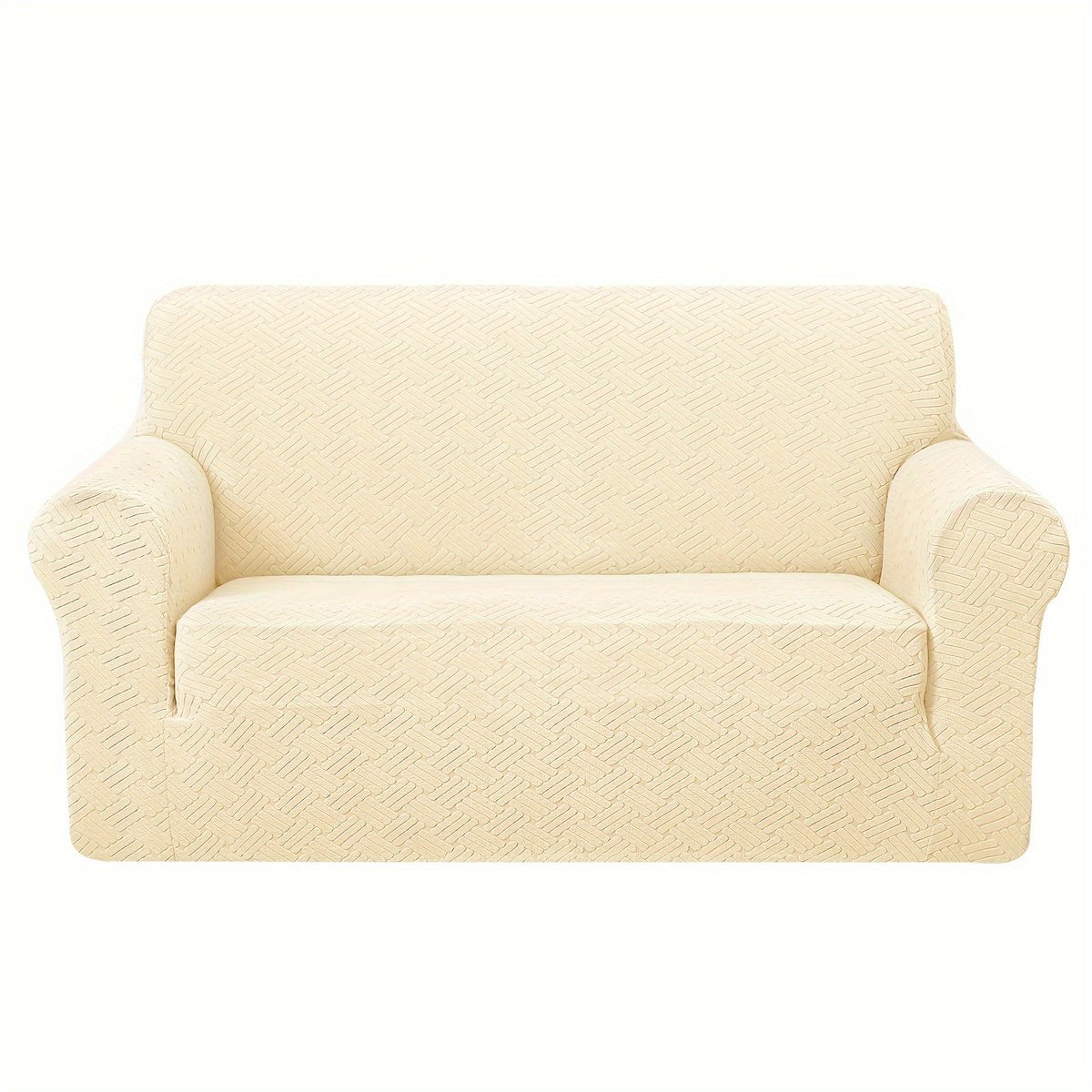 Housse de canapé épaisse extensible en polaire jacquard antidérapante, housse posée