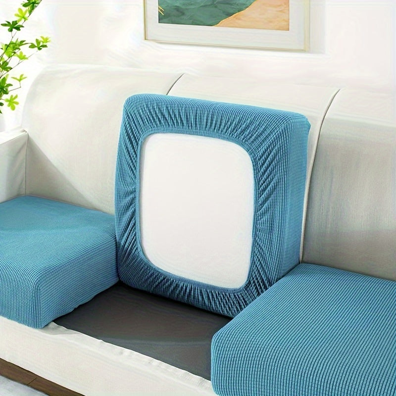 Housse de canapé épaisse extensible en polaire jacquard à housses séparées, compatible fauteuil, canapé deux places, canapé trois places