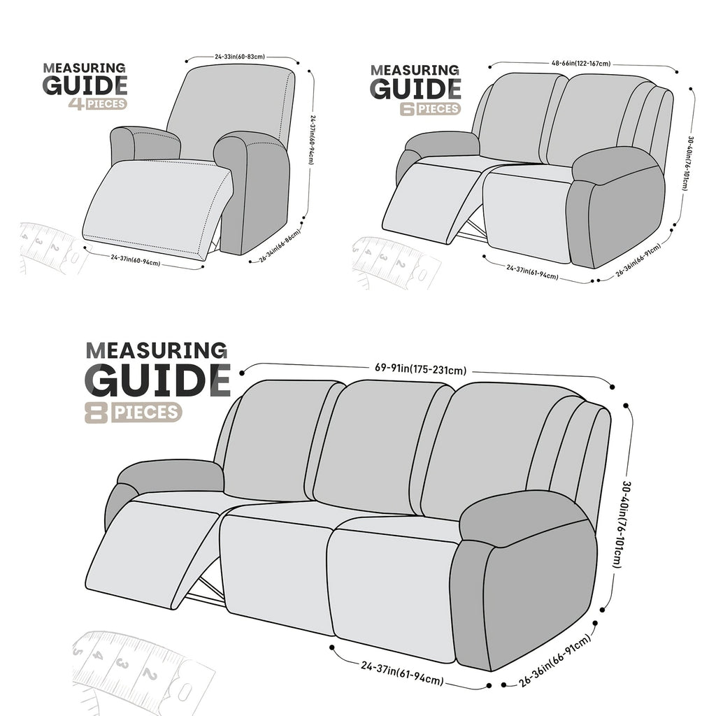 Housse de fauteuil extensible en polaire jacquard anti-griffes, vue de dos