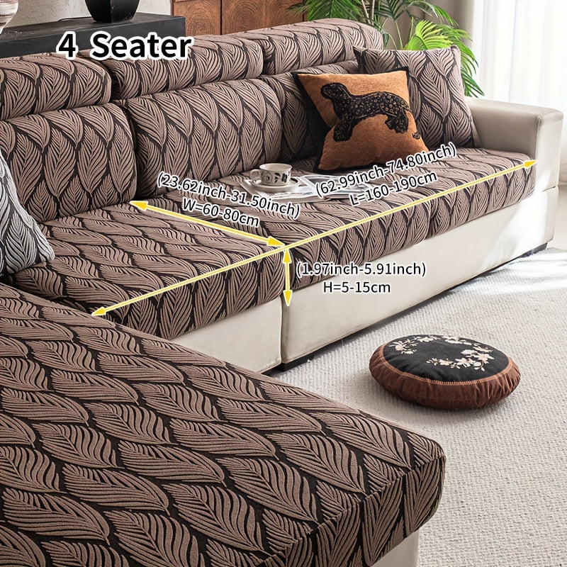 Housse de canapé en polaire jacquard antidérapante d'esprit bohème, autre coloris