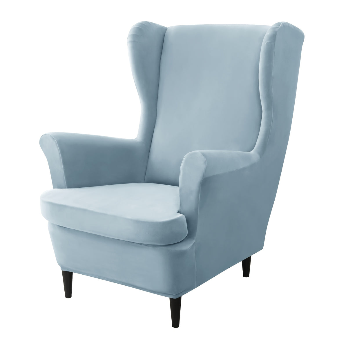 Housse de canapé épaisse extensible en velours pour fauteuil, vue de dos