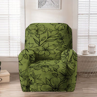 Housse de fauteuil extensible en fibre de lait matelassée à motif fleuri