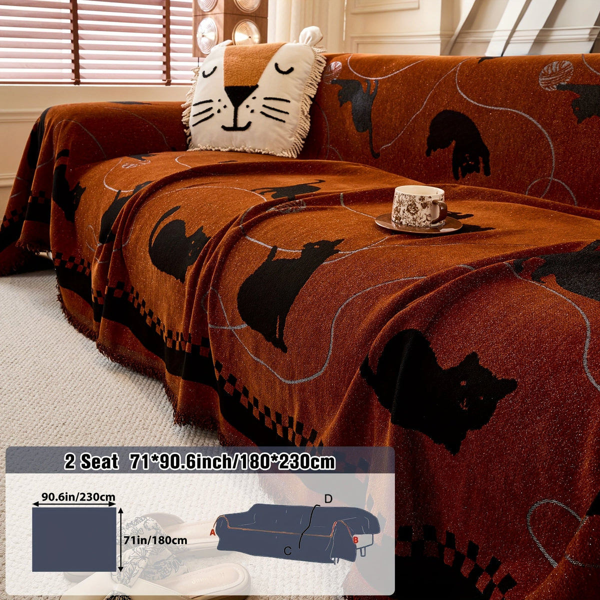 1 Housse de canapé protectrice pour animaux de, gros plan sur le tissu