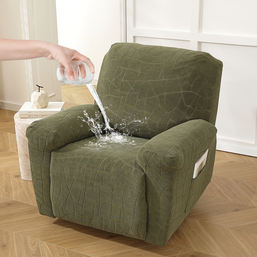 Housse de canapé extensible en polaire jacquard antidérapante à housses, gros plan sur le tissu