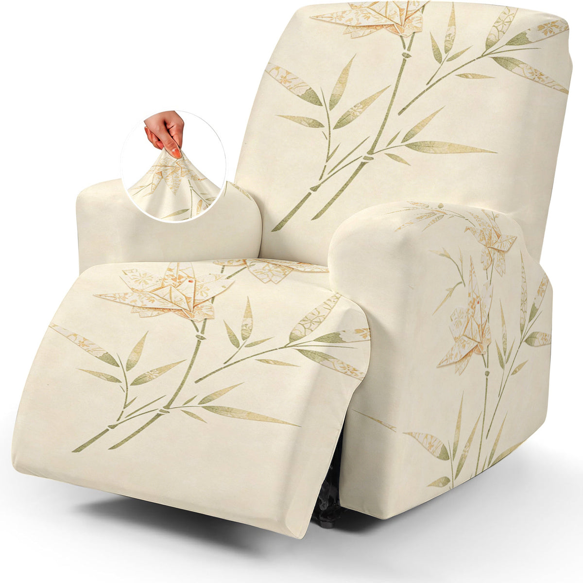 Housse de canapé extensible en fibre de lait imprimée au rendu glamour