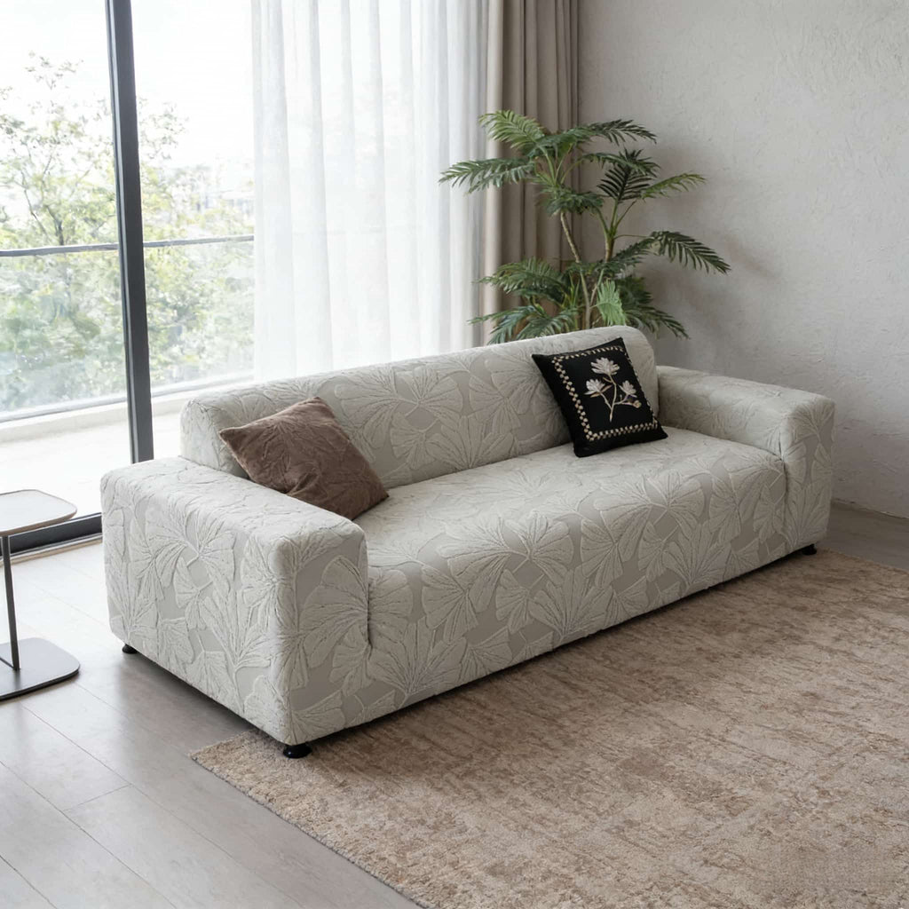 Housse de canapé épaisse en polyester, détail de la finition