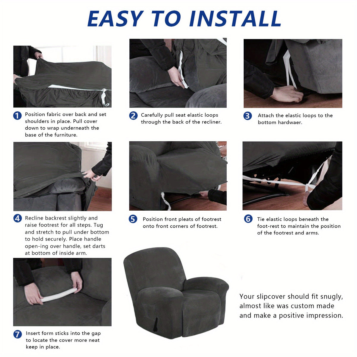 Housse de canapé extensible en velours, vue d'ensemble