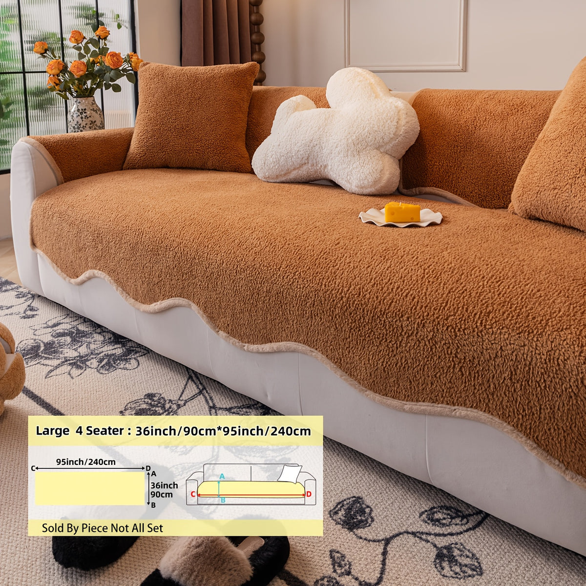Housse de coussin matelassée antidérapante, visuel produit