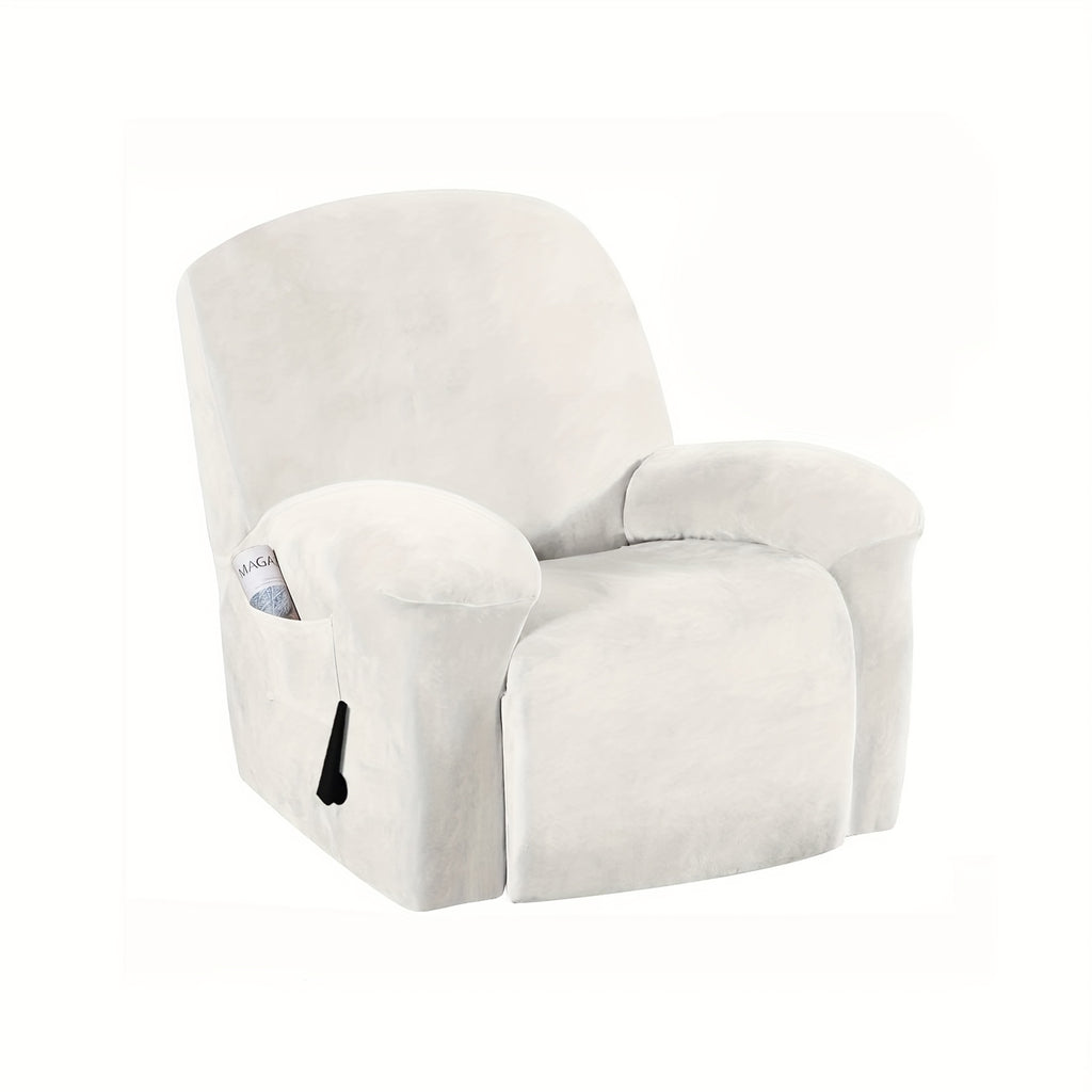 Housse de canapé extensible en velours matelassée, mise en situation