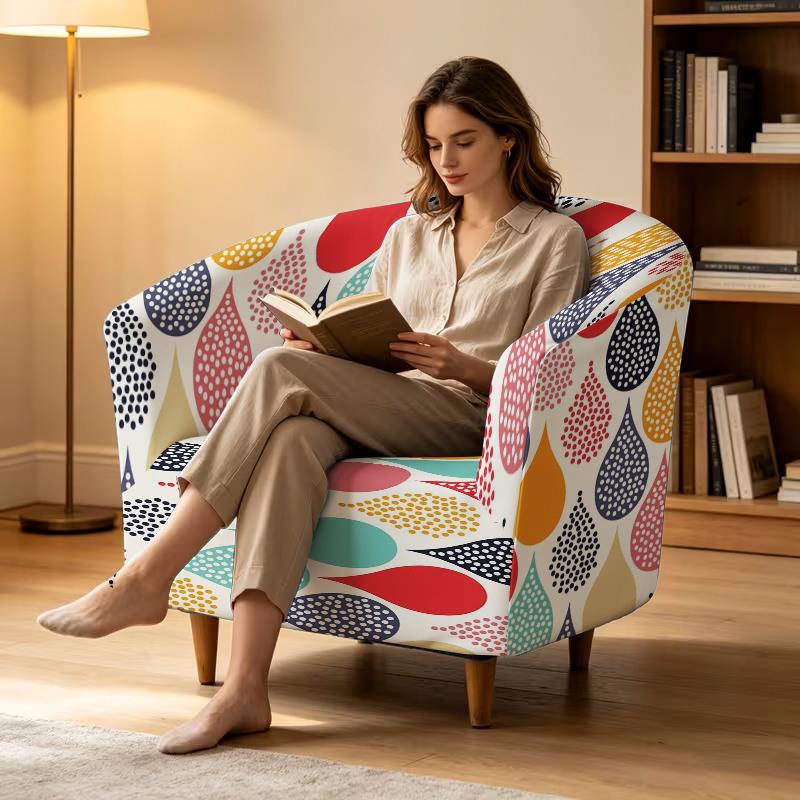 Housse de canapé légère extensible en fibre de lait matelassée à motif, détail de la finition