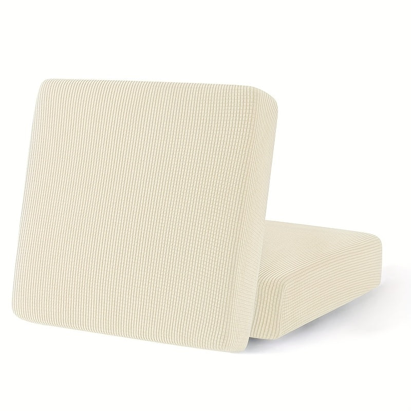 Housse de coussin extensible en velours côtelé jacquard, tissu de 200 à 250 g/m²