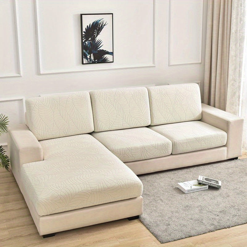 Housse de coussin extensible en velours jacquard, autre coloris