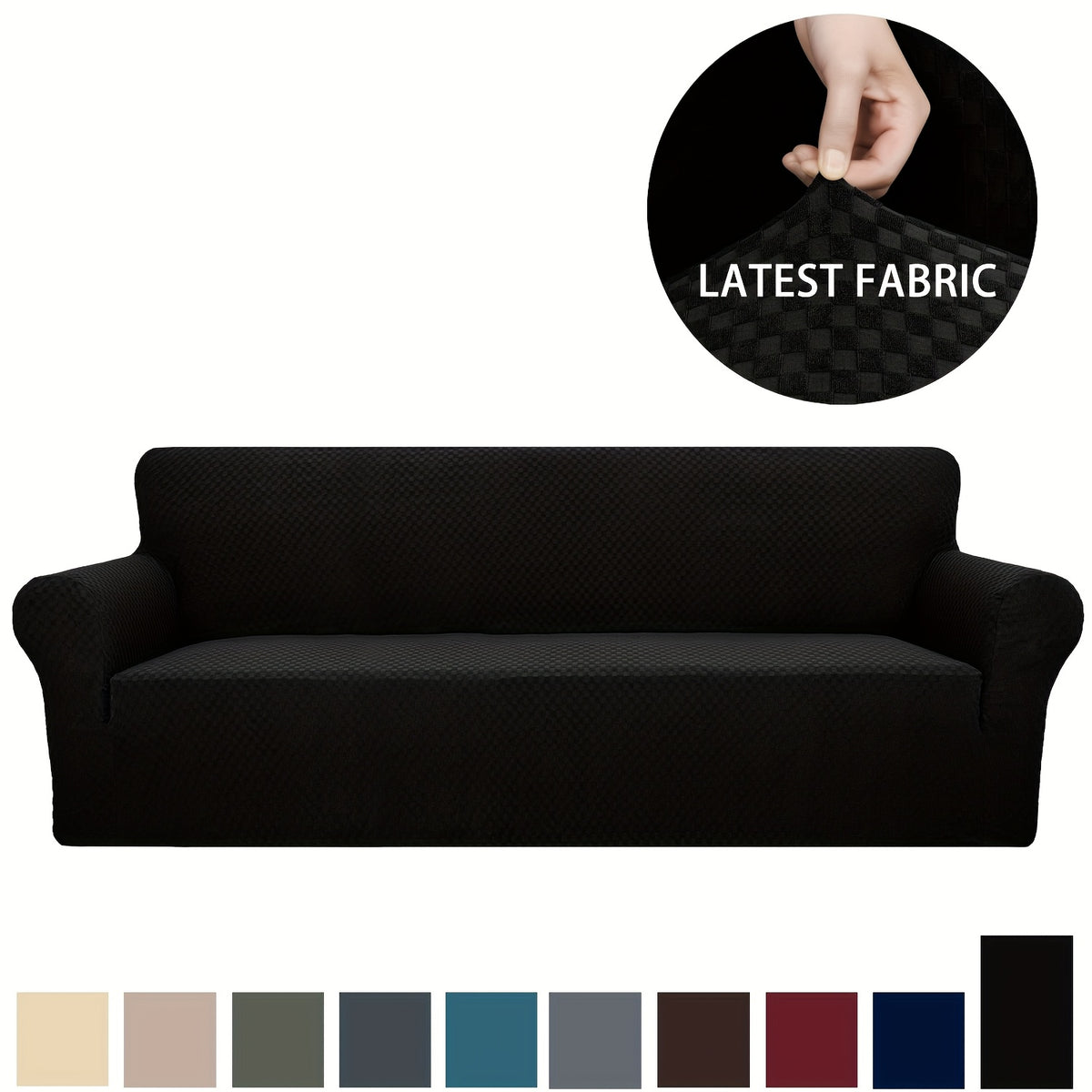 Housse de canapé épaisse extensible en polaire jacquard à housses séparées, autre coloris