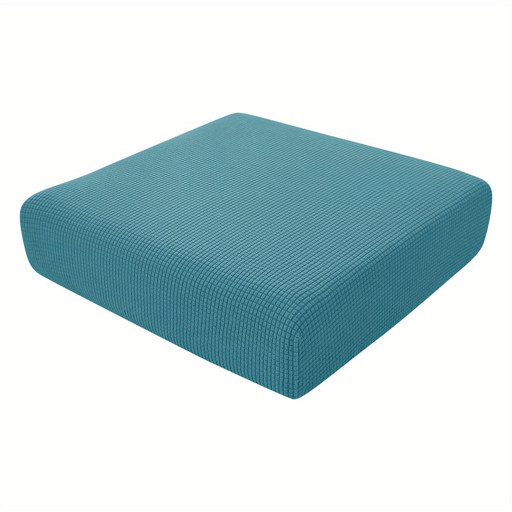 Housse de coussin extensible en polyester, détail de la finition