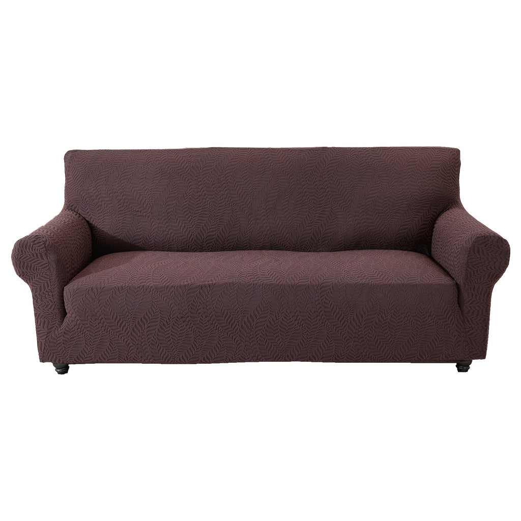 Housse de canapé extensible en polaire jacquard antidérapante au rendu glamour, housse posée