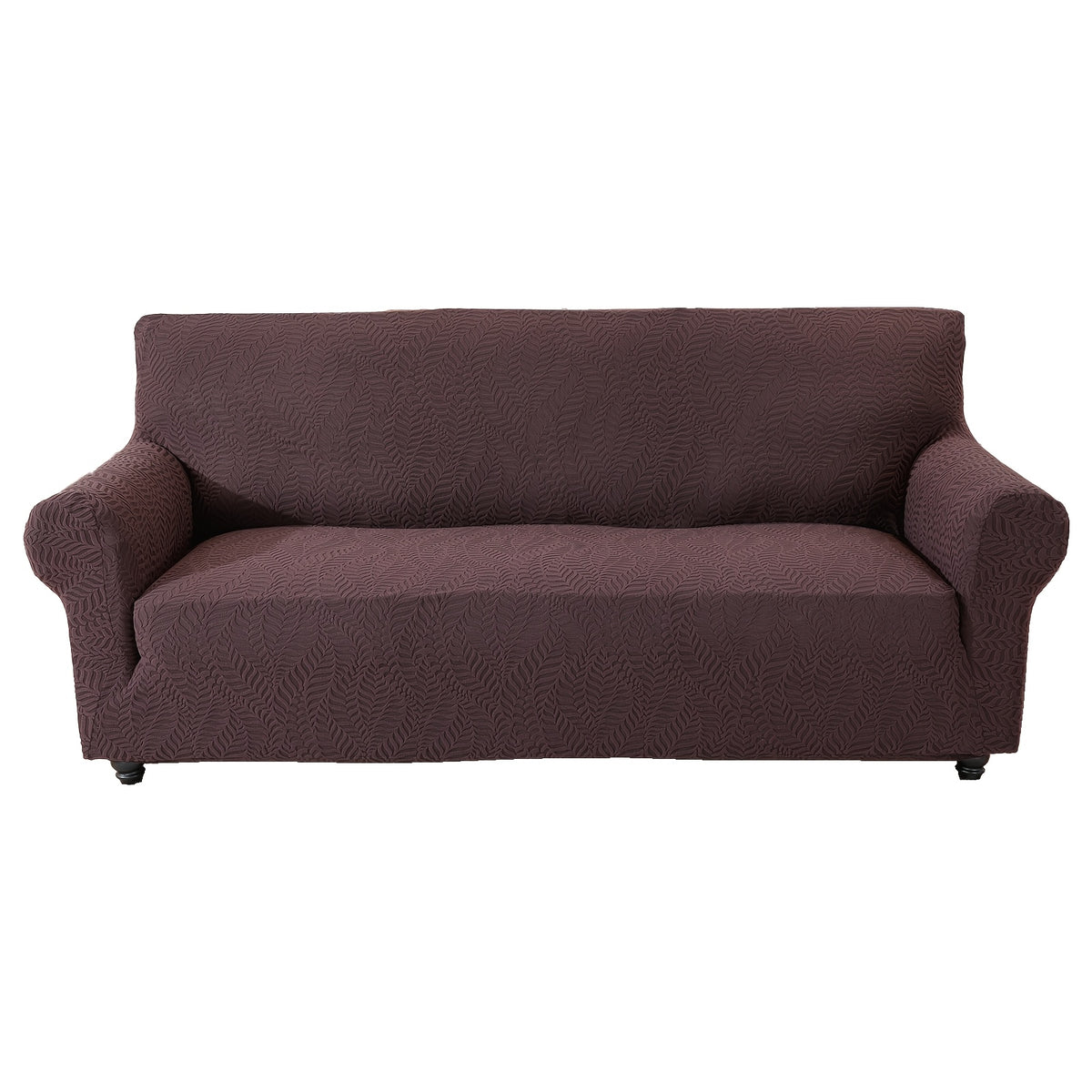 Housse de canapé extensible en polaire jacquard antidérapante au rendu glamour, housse posée