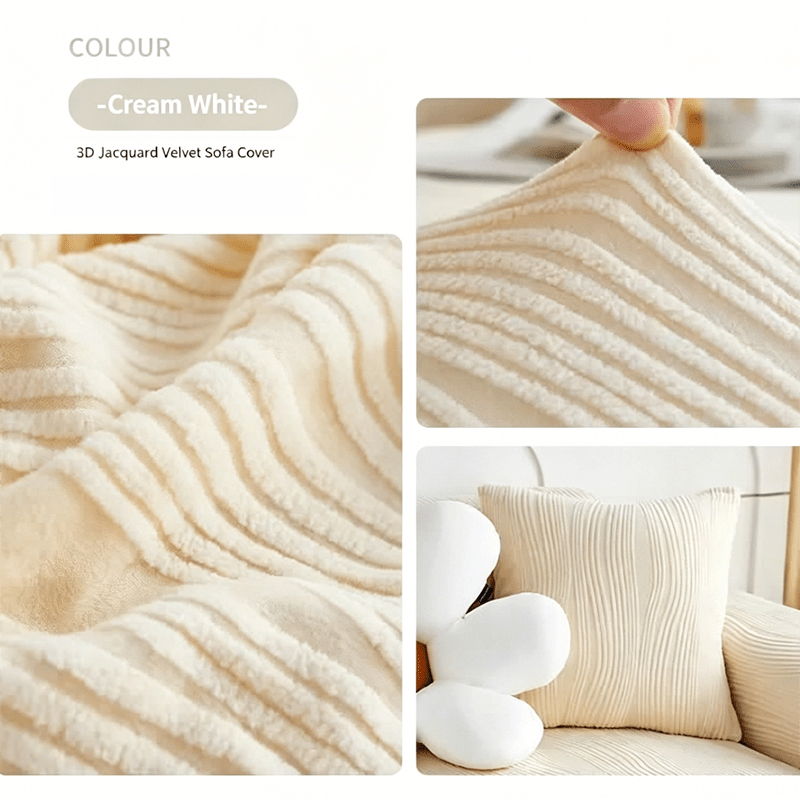 Housse de canapé extensible en polaire au rendu glamour, autre coloris