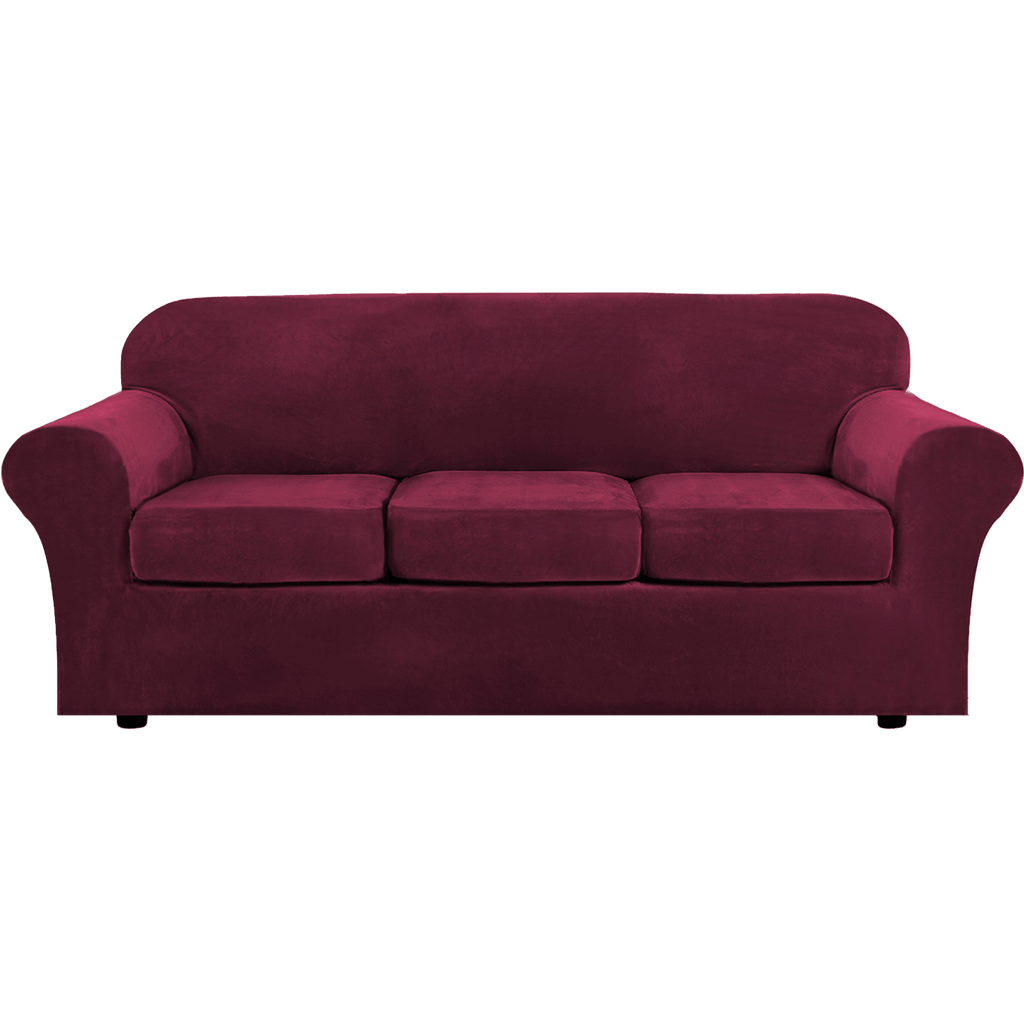 Housse de canapé légère en velours d'esprit vintage, tissu de 100 à 120 g/m²