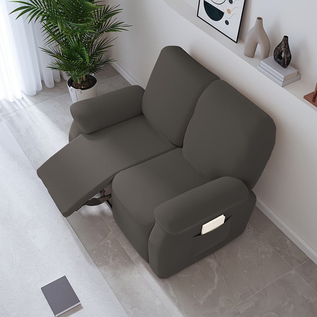 Housse de canapé extensible en fibre de lait, gros plan sur le tissu