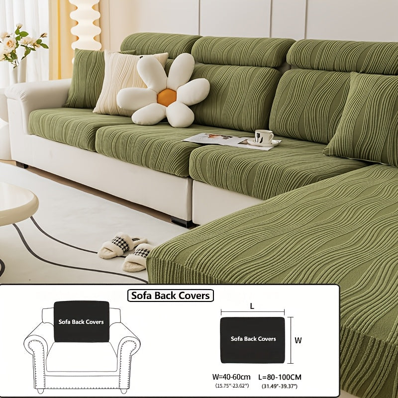 Housse de canapé en polyester à rayures à housses séparées, tissu de 400 à 450 g/m²
